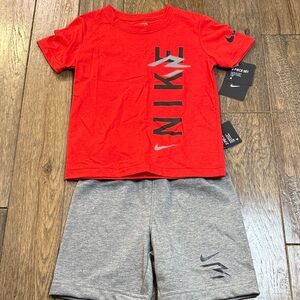 Nike Red Tee and Gray Shorts‎ Set